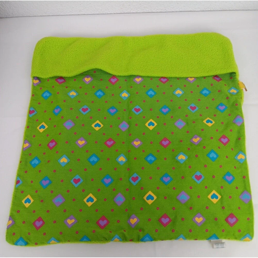 Build a Bear Mini Purple Silver Bear Stuffed Unicorn Float Green Fleece Blanket